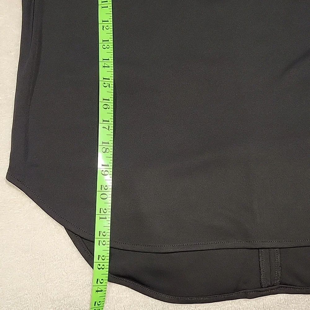 Alfani Black Draped Neck Flutter Sleeve Top - Picture 7 of 12